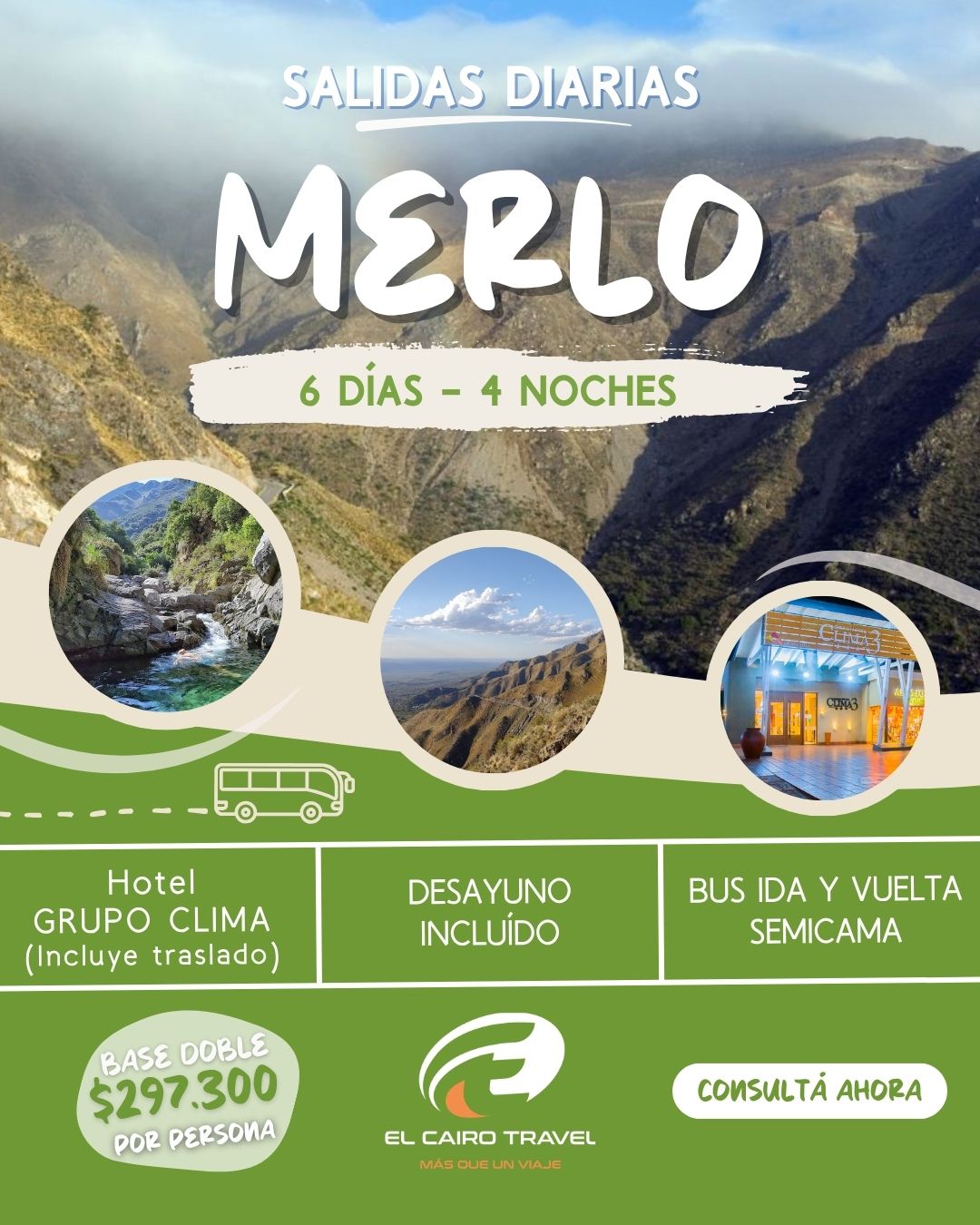 MERLO • Salidas diarias
